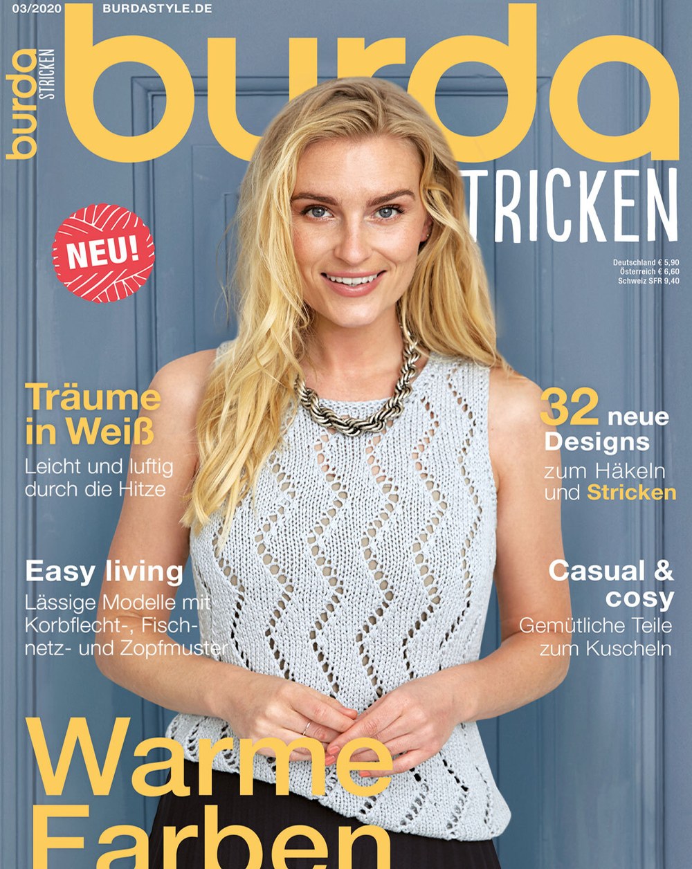 Burda Stricken Magazin Deutschland 2020-03 Stricken Häkeln DIY Textilhandwerk
