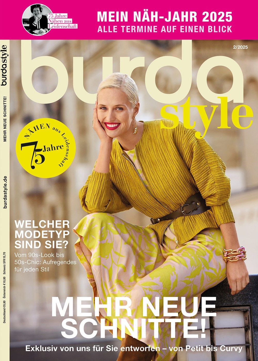 Burda Style Magazin Deutschland 2025-02 Nähen Schnittmuster Modetyp