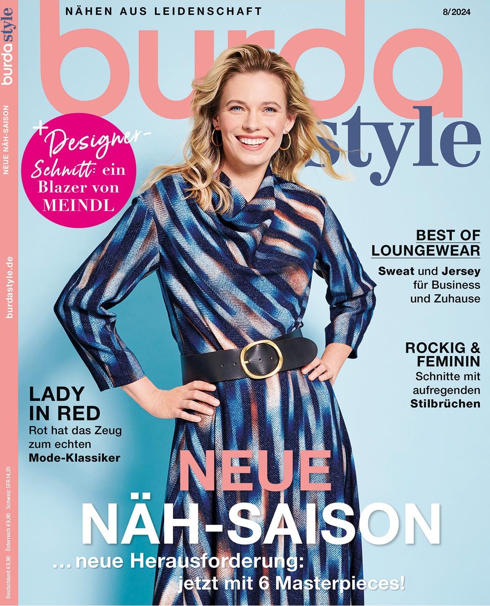 Burda Style Magazin Deutschland 2024-08 Nähen Loungewear Designerschnitt