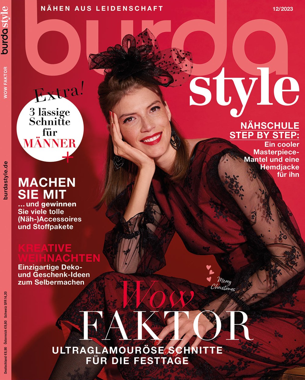 Burda Style Magazin Deutschland 2023-12 Nähen Schnittmuster Weihnachten