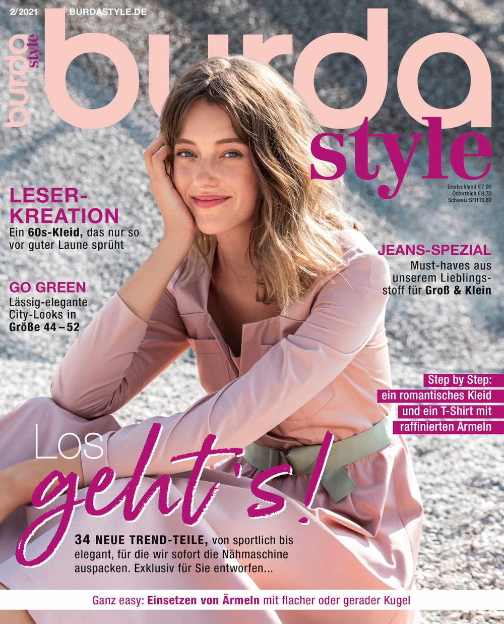 Burda Style Magazin Deutschland 2021-02 Nähen Schnittmuster 60er-Jahre-Kleid
