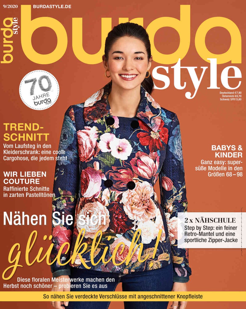 Burda Style Magazin Deutschland 2020-09 Nähen Mode Blumenmuster