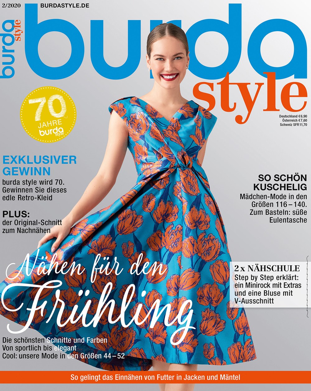 Burda Style Magazin Deutschland 2020-02 Nähen Frühlingsmode Kleiderschnittmuster