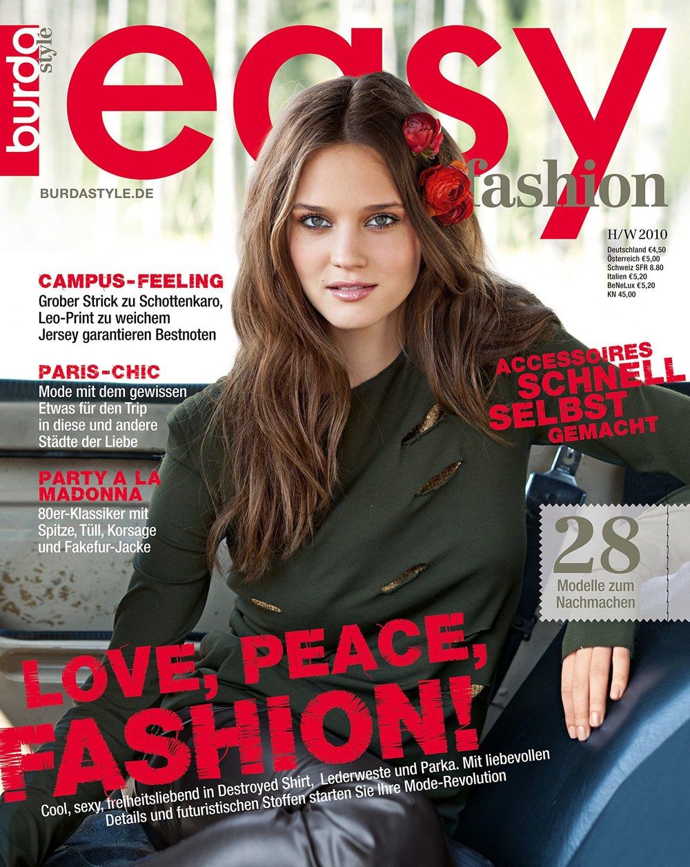 Burda Easy Magazin Deutschland 2010 Mode Campus-Feeling Paris-Chic