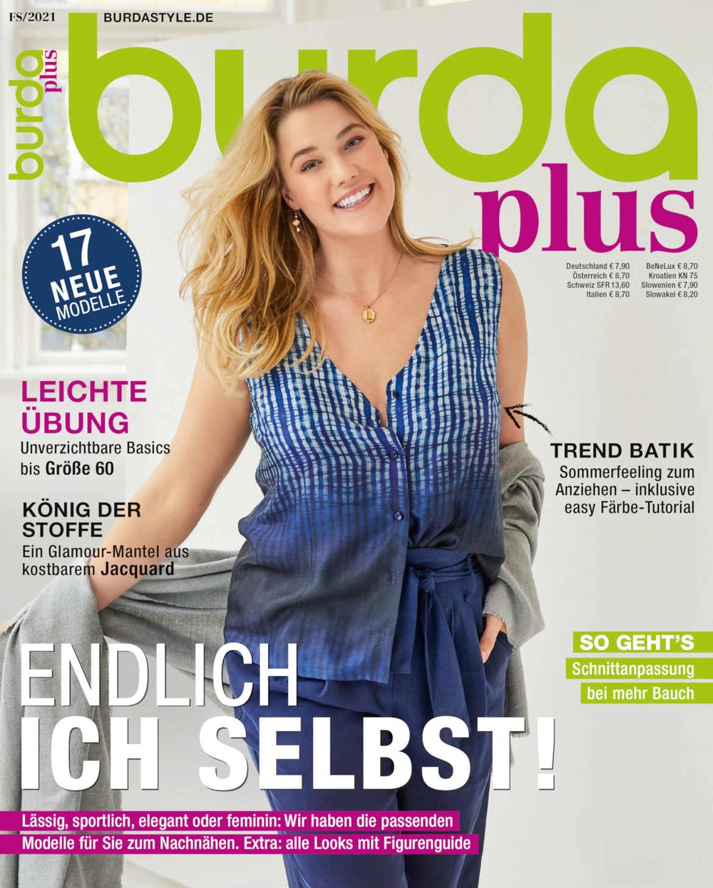 Burda Plus Magazin Deutschland 2021 Plus-Size-Mode Nähen Schnittmuster