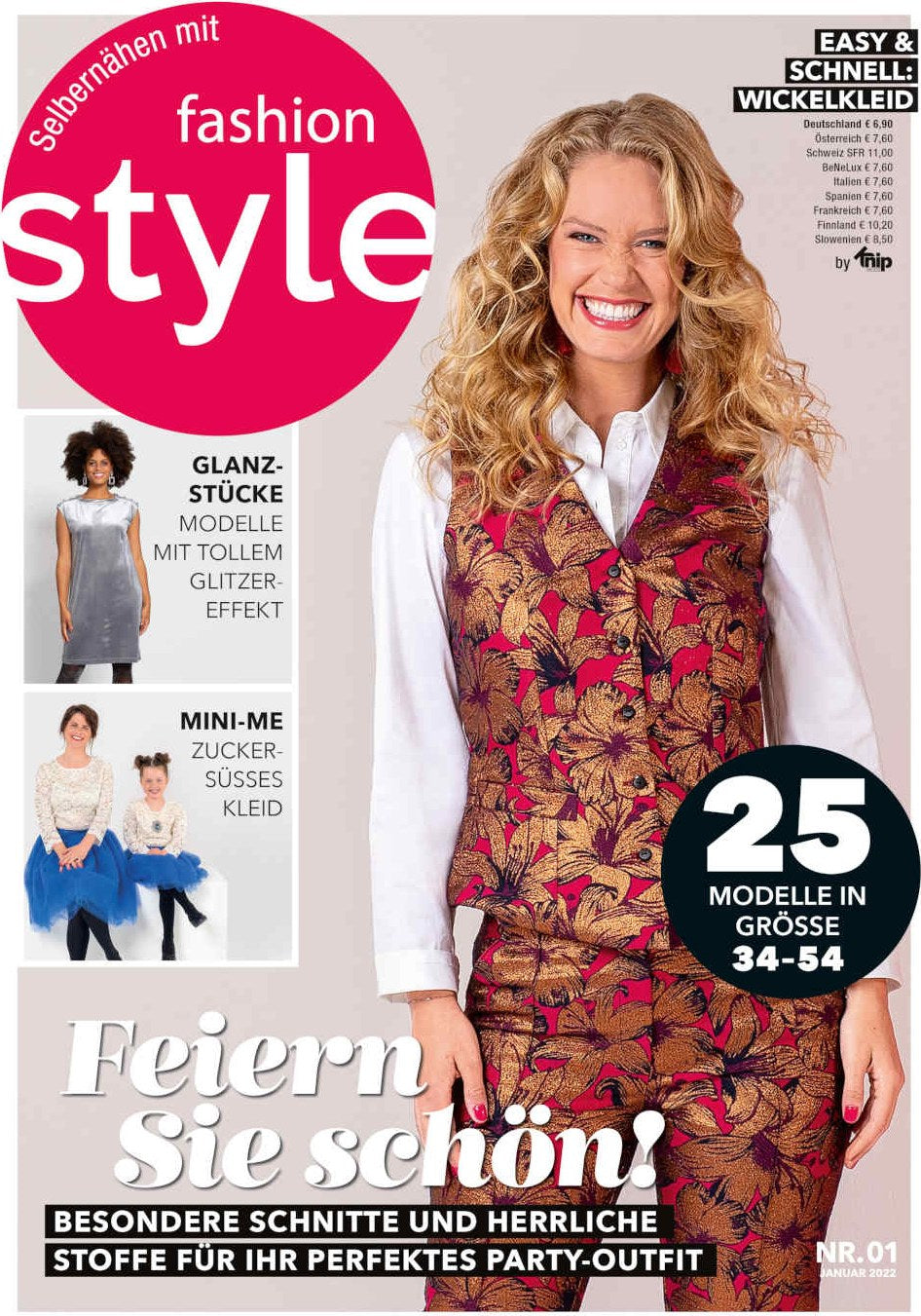 Fashion Style Magazin Deutschland 2022-01 Nähen Mode Partyoutfits