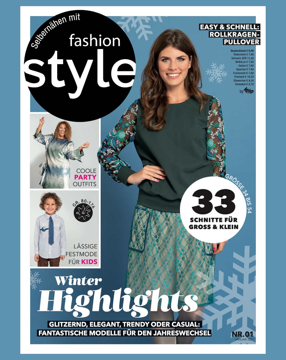 Fashion Style Magazin Deutschland 2021-01 Wintermode Nähen Schnittmuster