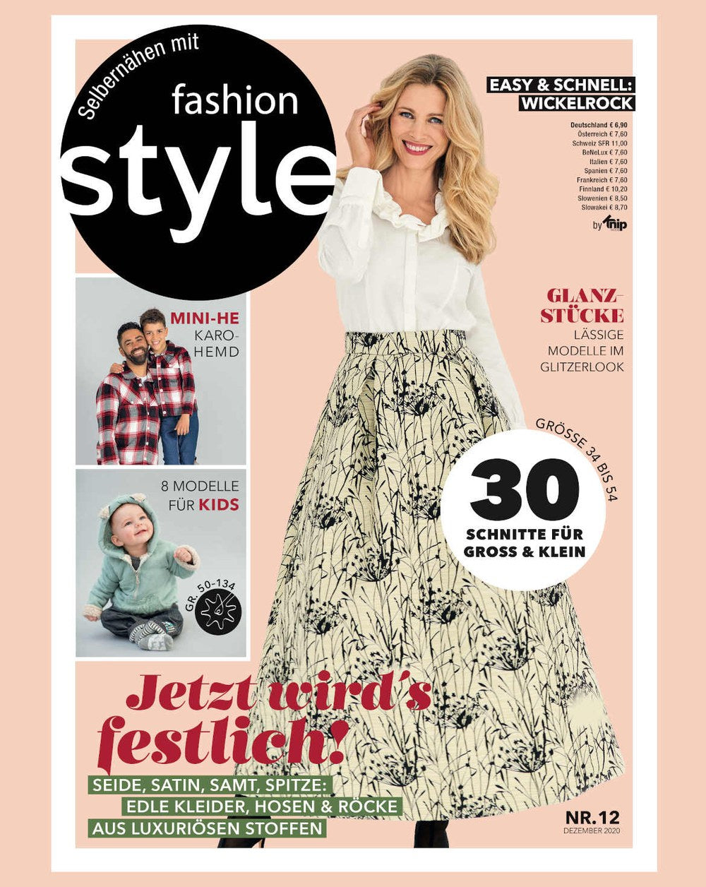 Fashion Style Magazin Deutschland 2020-12 Nähen Schnittmuster Festmode