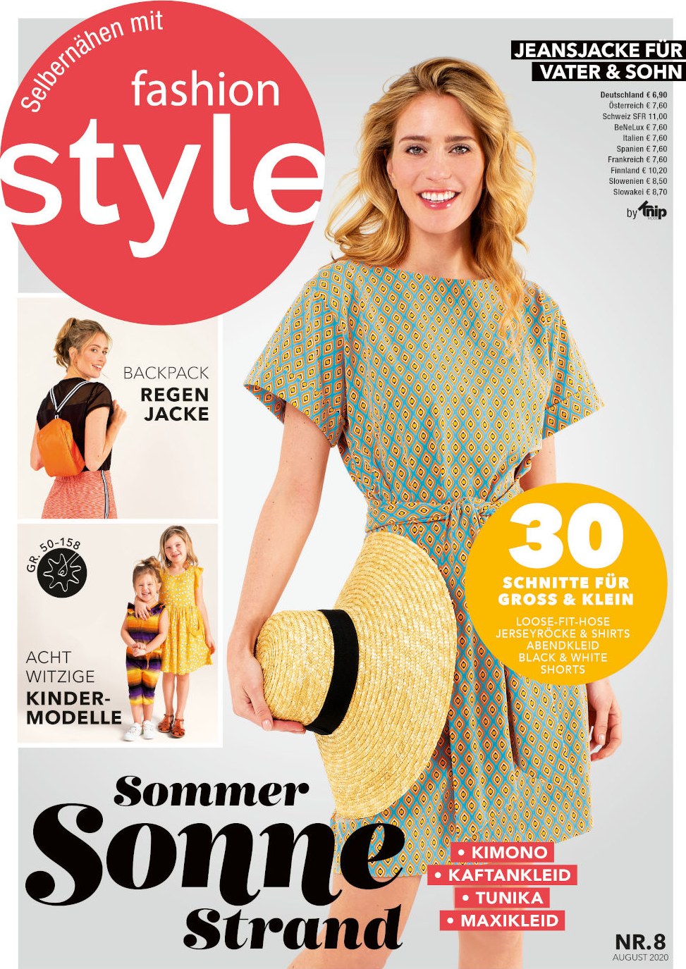 Fashion Style Magazin Deutschland 2020-08 Schnittmuster Sommerkleidung DIY-Kleidung