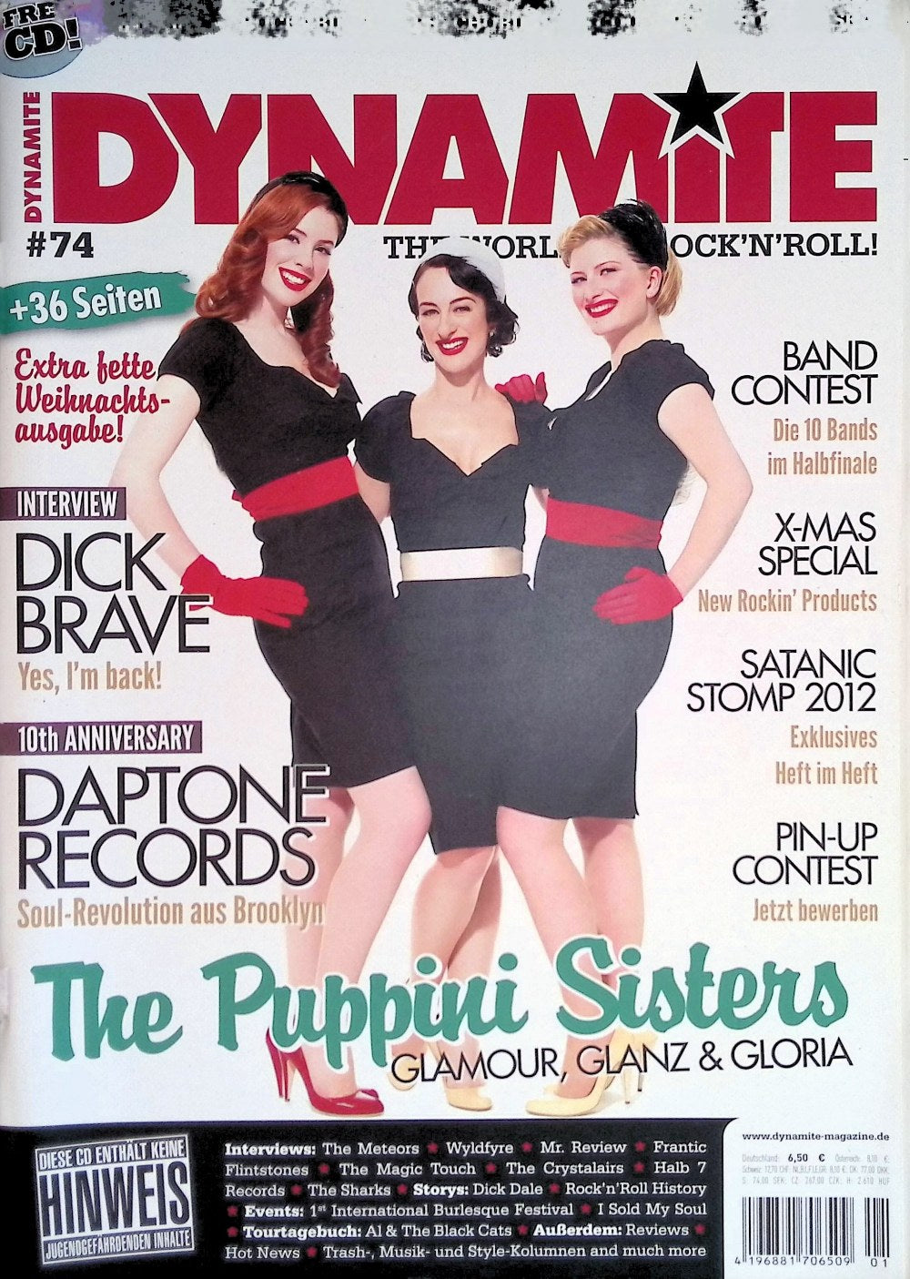 Dynamite Magazin Deutschland 2012-01 The Puppini Sisters Dick Brave The Meteors The Sharks Al & The Black Cats #74