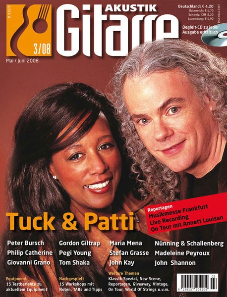 Akustik Gitarre Magazin Deutschland 2008-03 Tuck Patti Peter Bursch Gordon Giltrap Maria Mena