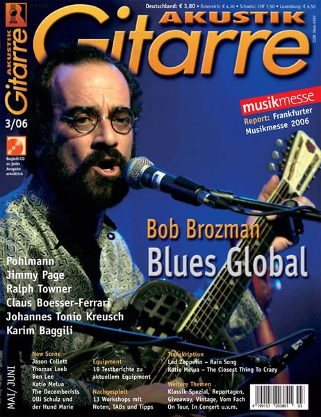 Akustik Gitarre Magazin Deutschland 2006-03 Bob Brozman Pohlmann Jimmy Page Ralph Towner Klaus Boesser-Ferrari