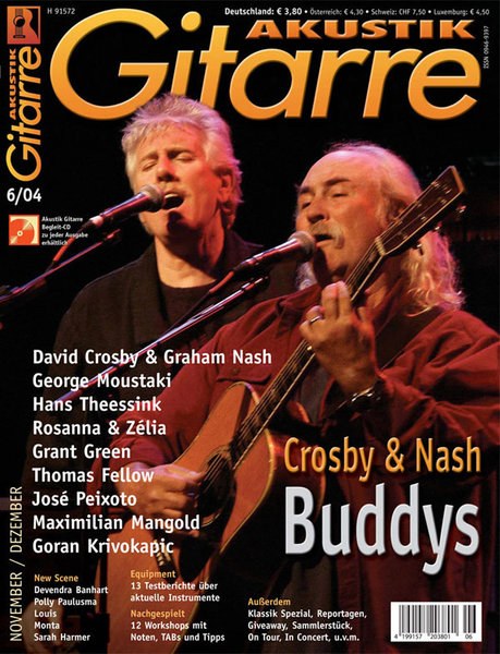 Akustik Gitarre Lehti Saksa 2004-06 David Crosby Graham Nash George Moustaki Hans Theessink Grant Green Alkuperäinen painos