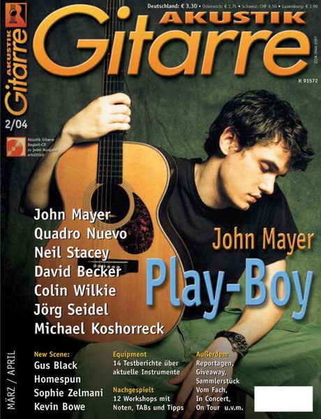 Akustik Gitarre Magazin Deutschland 2004-02 John Mayer Quadro Nuevo Neil Stacey David Becker Colin Wilkie