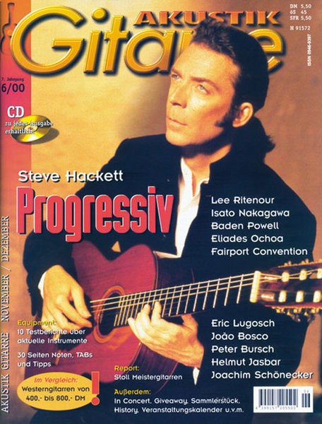Akustik Gitarre Magazin Deutschland 2000-06 Steve Hackett Lee Ritenour Isao Nakamura Baden Powell Eliades Ochoa