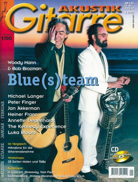 Akustik Gitarre Magazin Deutschland 2000-01 Woody Mann Bob Brozman Michael Langer Peter Finger Jan Akkerman