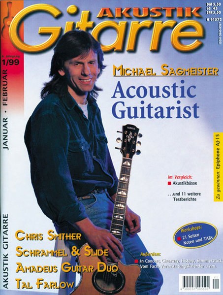 Akustik Gitarre Magazin Deutschland 1999-01 Michael Schenker Chris Smother Tal Farlow Schrammel & Slide Amadeus Guitar Duo