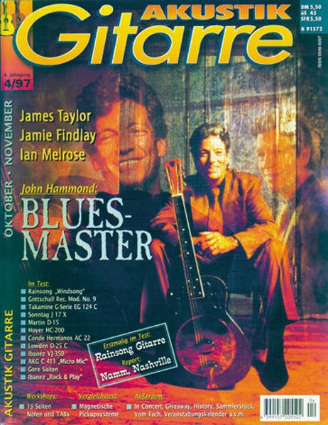 Akustik Gitarre Magazin Deutschland 1997-04 James Taylor Jamie Findlay Ian Melrose John Hammond