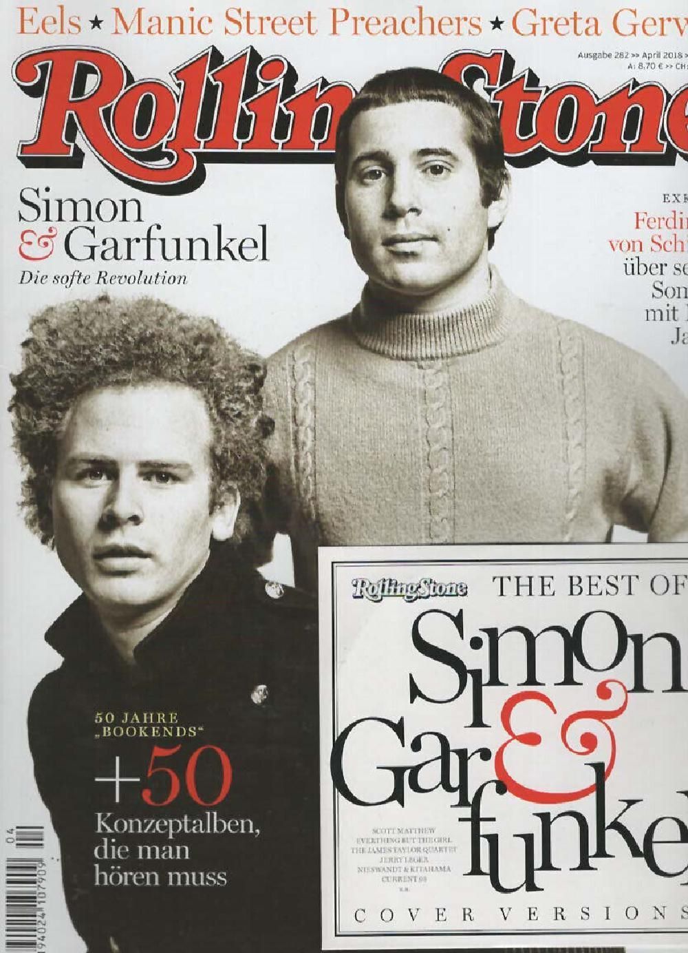 Rolling Stone Lehti Saksa 2018-04 – Simon & Garfunkel – Alkuperäinen painos + CD