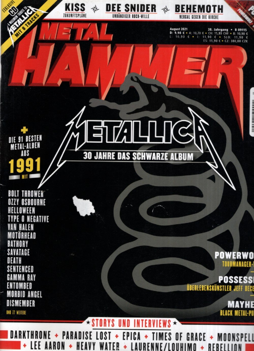 Metal Hammer Magazin Deutschland 2021-08 Metallica