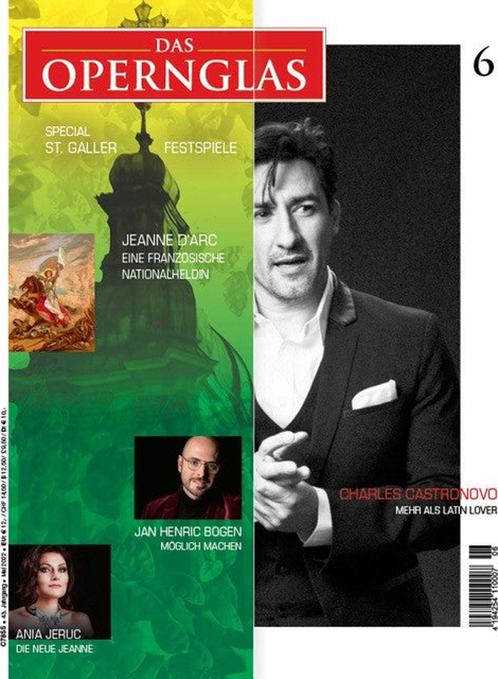 Das Opernglas Magazin Deutschland 2022-06 Charles Castronovo Ania Jeruc Jan Henric Bogen