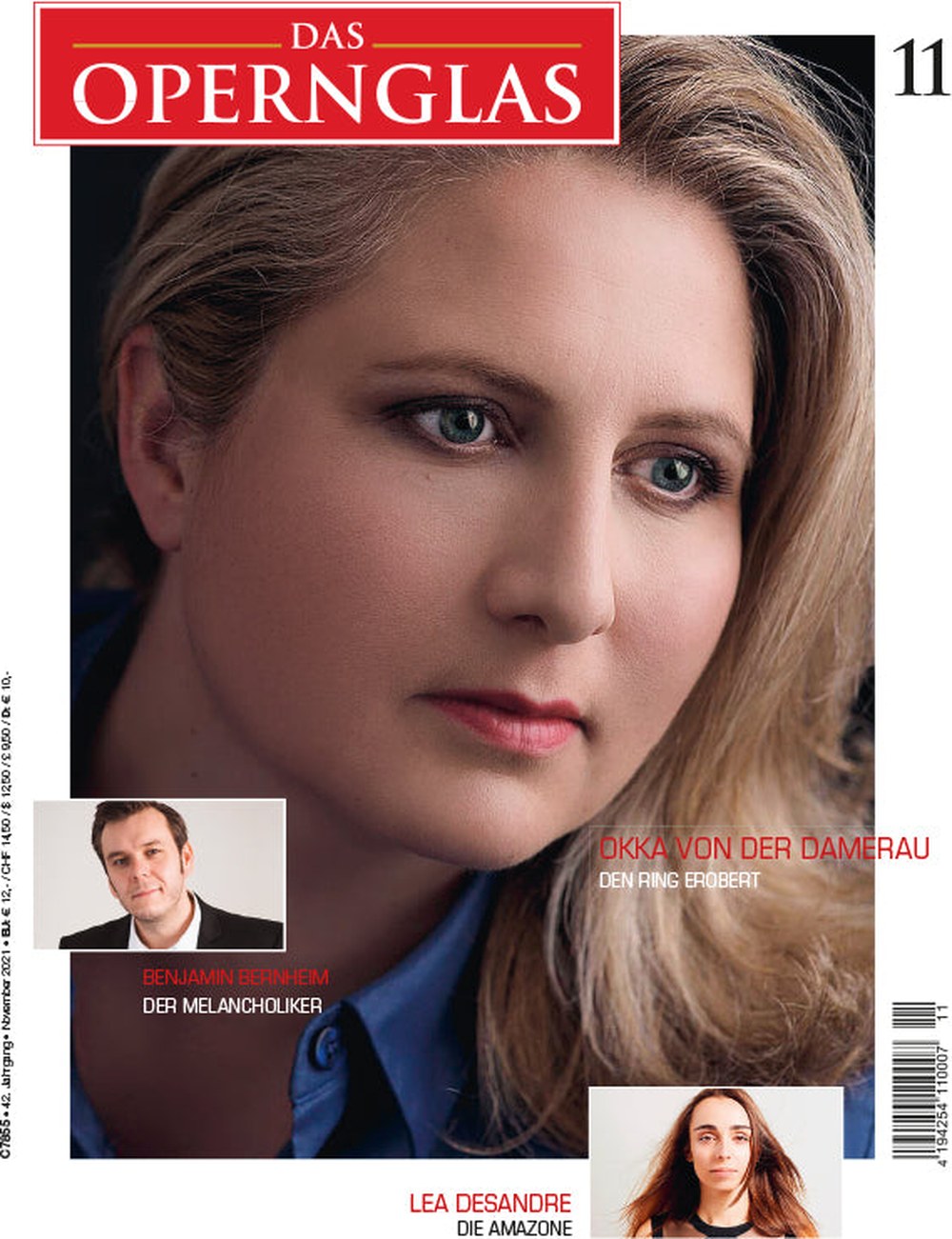 Das Opernglas Magazin Deutschland 2021-11 Okka Von Der Damerau Benjamin Bernheim Lea Desandre