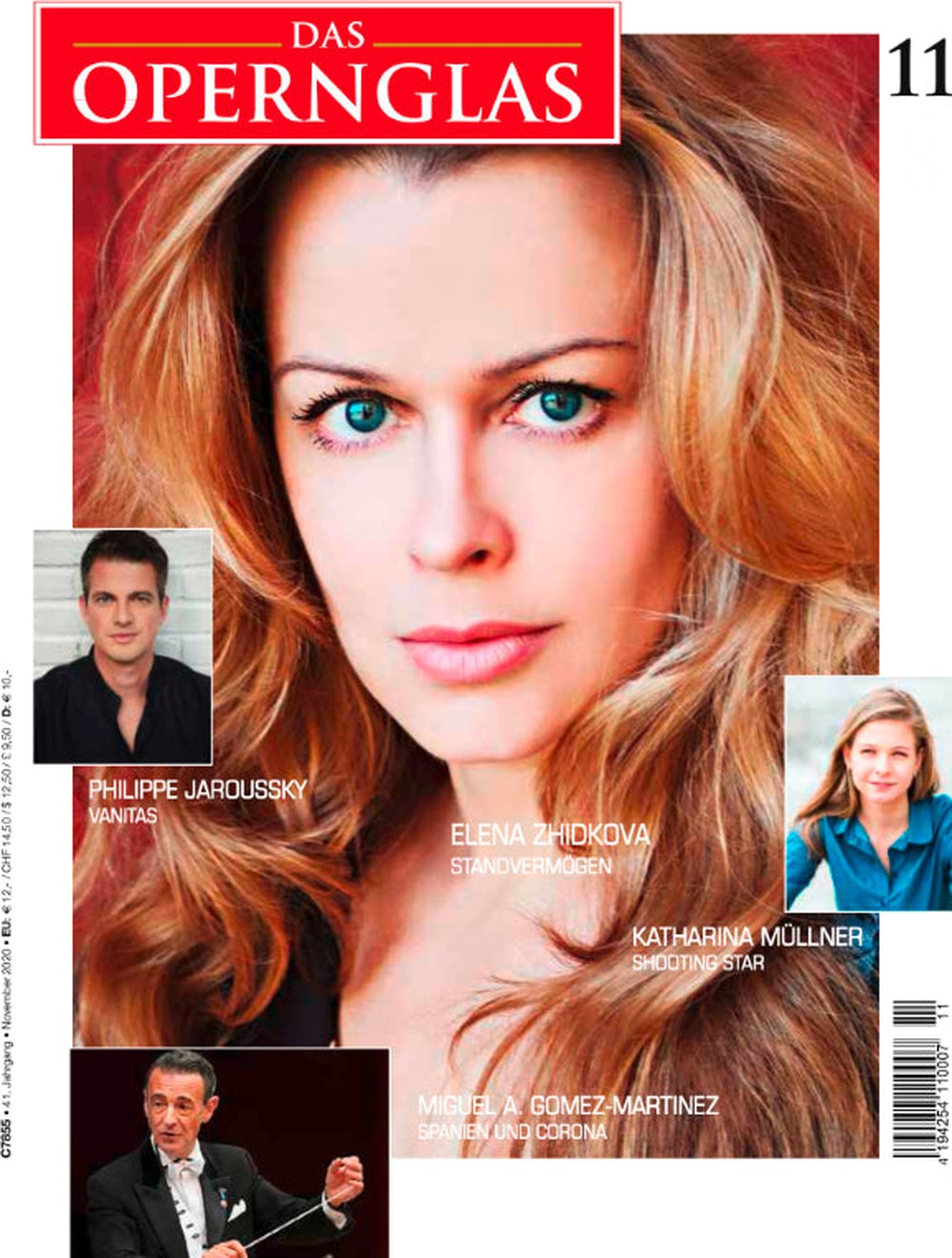 Das Opernglas Magazin Deutschland 2020-11 Elena Zhidkova Philippe Jaroussky Katharina Müllner Miguel A. Gomez-Martinez