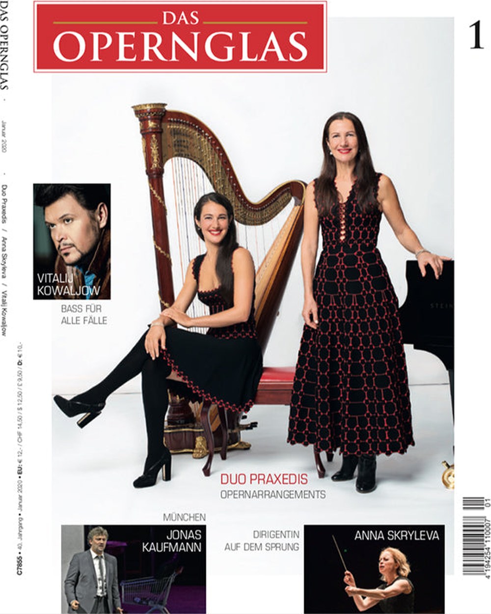 Das Opernglas Magazin Deutschland 2020-01 Duo Praxedis Vitalij Kowaljow Jonas Kaufmann Anna Skryleva