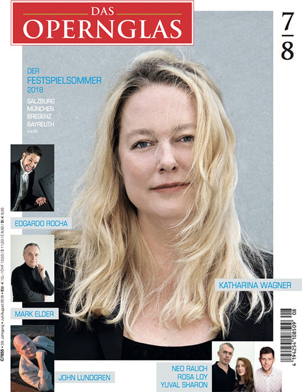 Das Opernglas Lehti Saksa 2018-08 Katharina Wagner Edgardo Rocha Mark Elder John Lundgren Neo Rauch Alkuperäinen painos