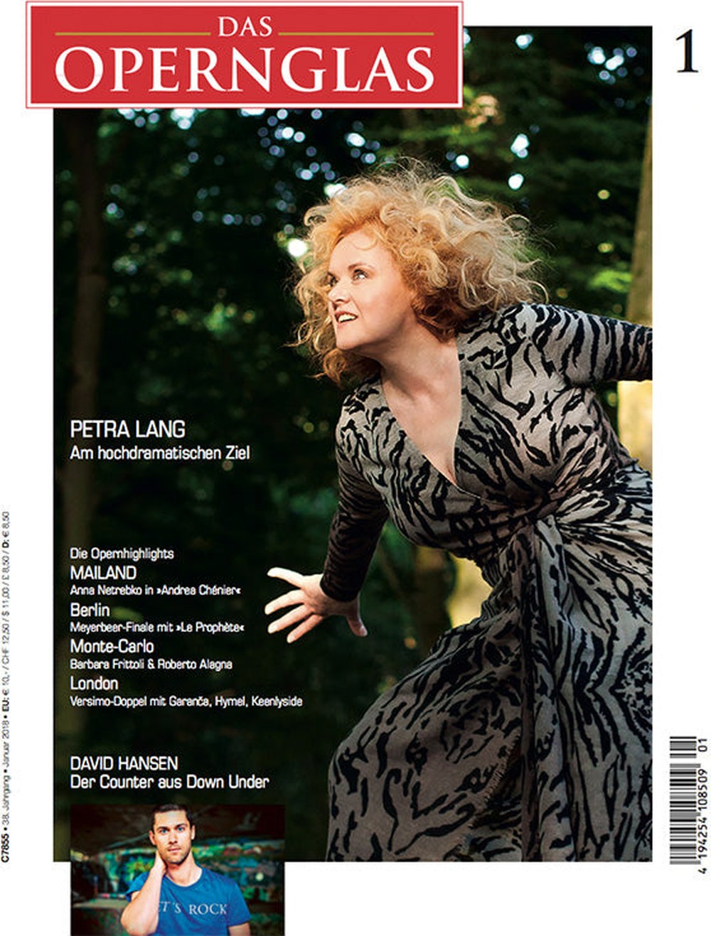 Das Opernglas Magazin Deutschland 2018-01 Petra Lang David Hansen Anna Netrebko Barbara Frittoli Roberto Alagna