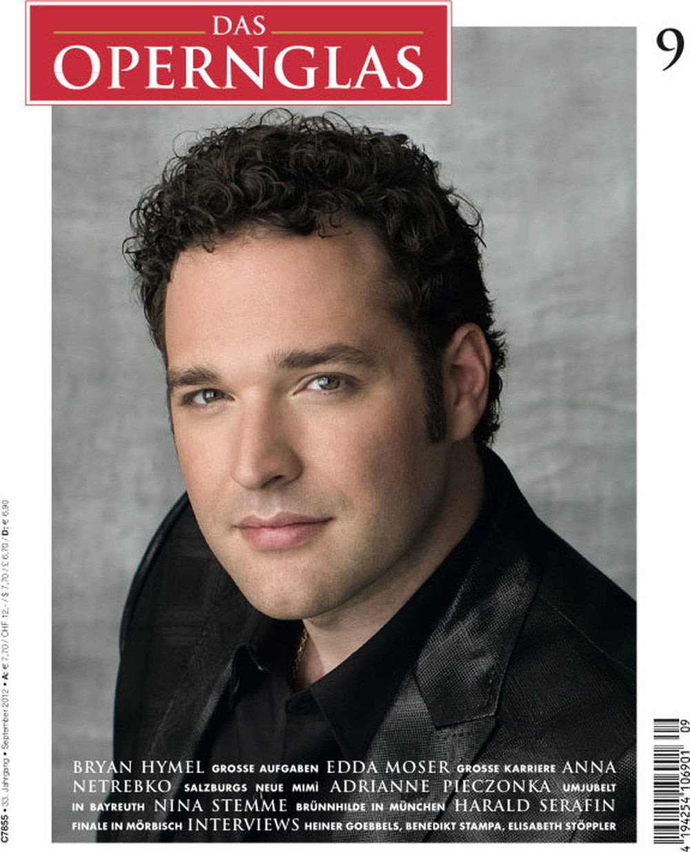 Das Opernglas Magazin Deutschland 2012-09 Bryan Hymel Edda Moser Anna Netrebko Adrianne Pieczonka Nina Stemme