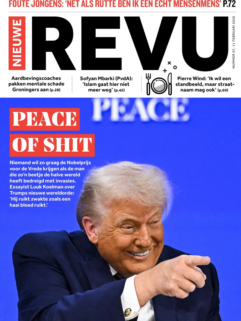 Nieuwe Revu Magazin Niederlande 2026-07 Donald Trump Mark Rutte Sofyan Mbarki Pierre Wind Luuk Koelman