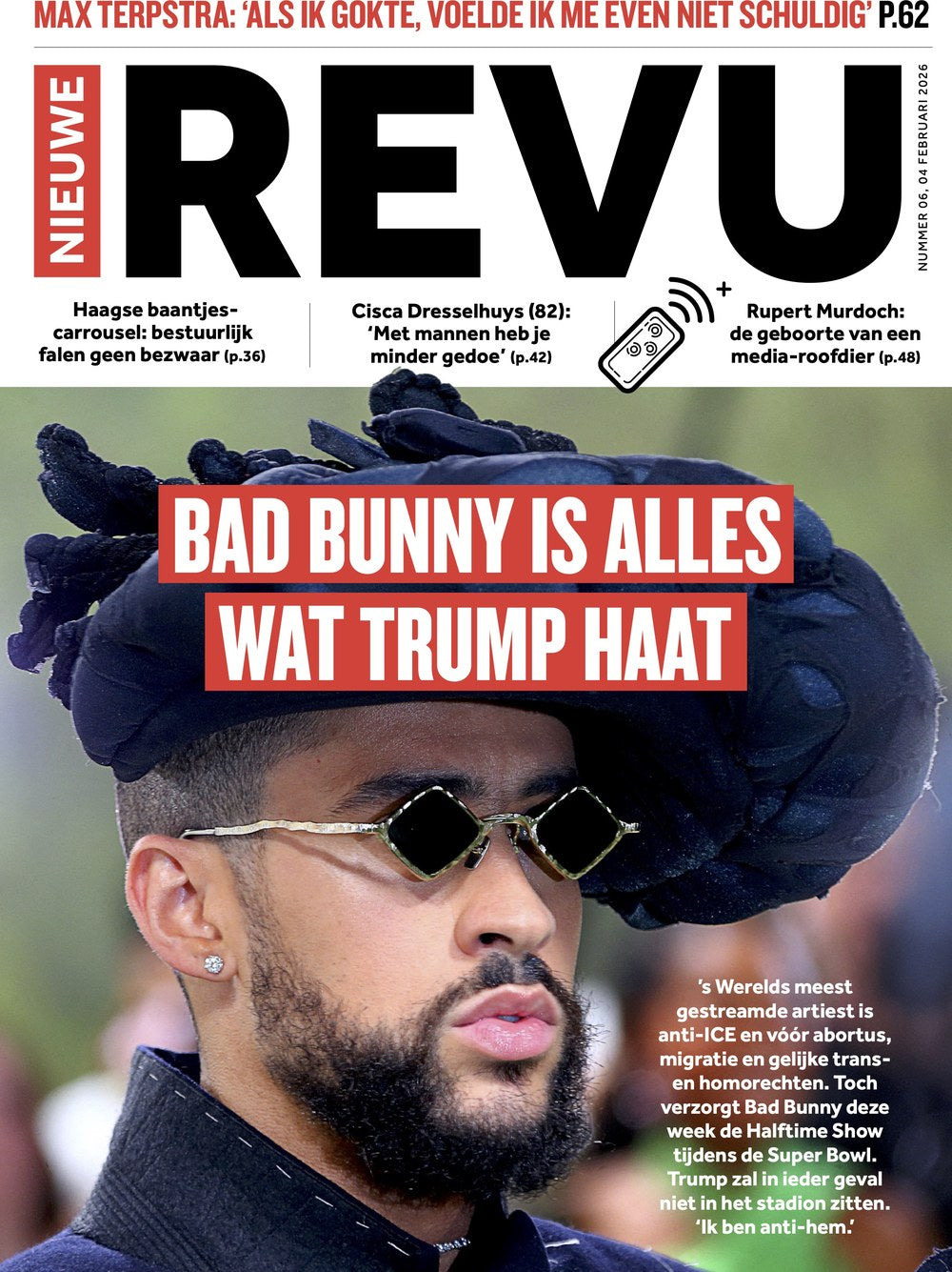 Nieuwe Revu Magazin Niederlande 2026-06 Bad Bunny Donald Trump Max Terpstra Cisca Dresselhuys Rupert Murdoch
