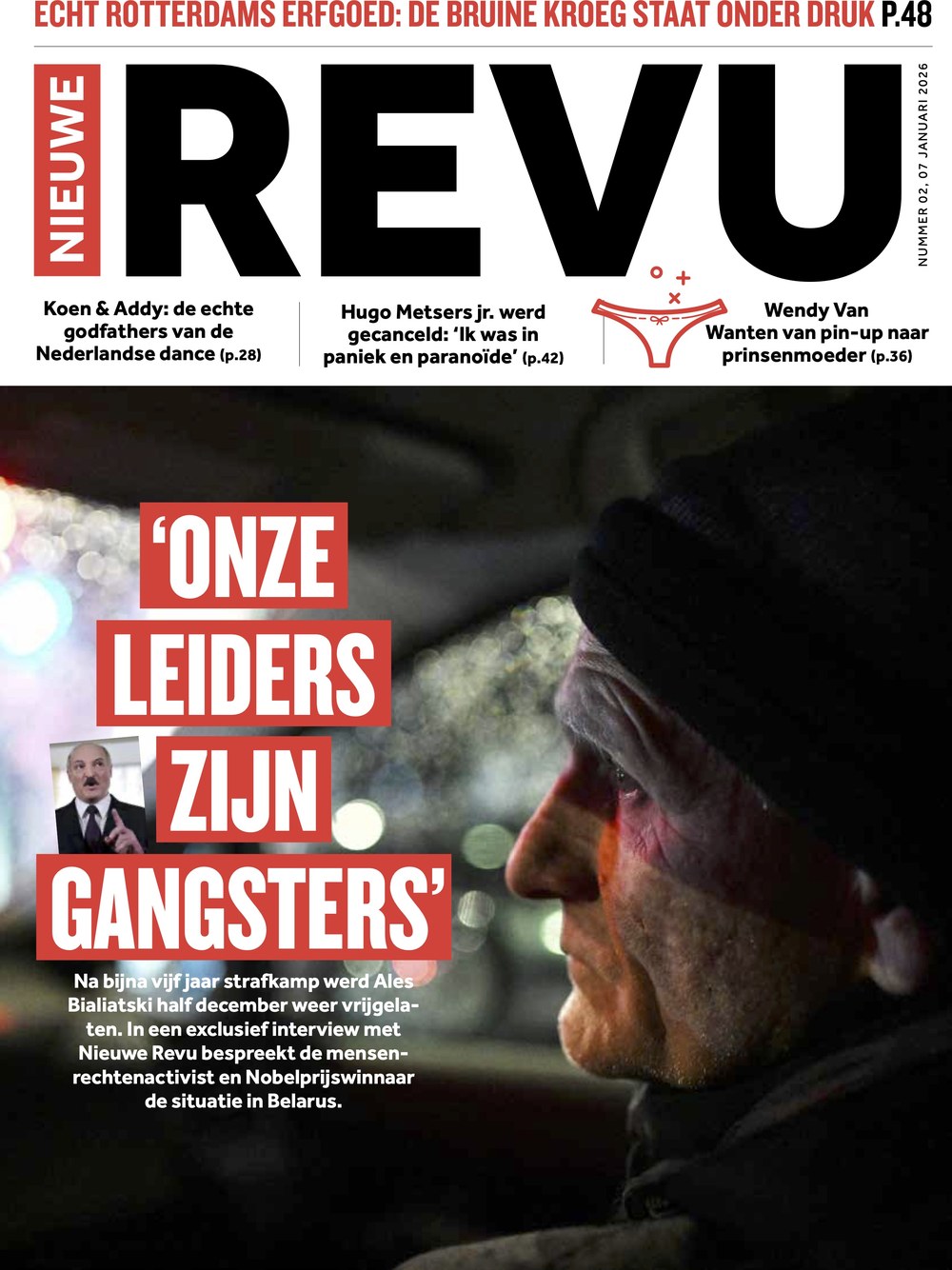 Nieuwe Revu Magazin Niederlande 2026-02 Ales Bialiatski Hugo Metsers Jr. Wendy Van Wanten Koen Groeneveld Addy Van Der Zwan