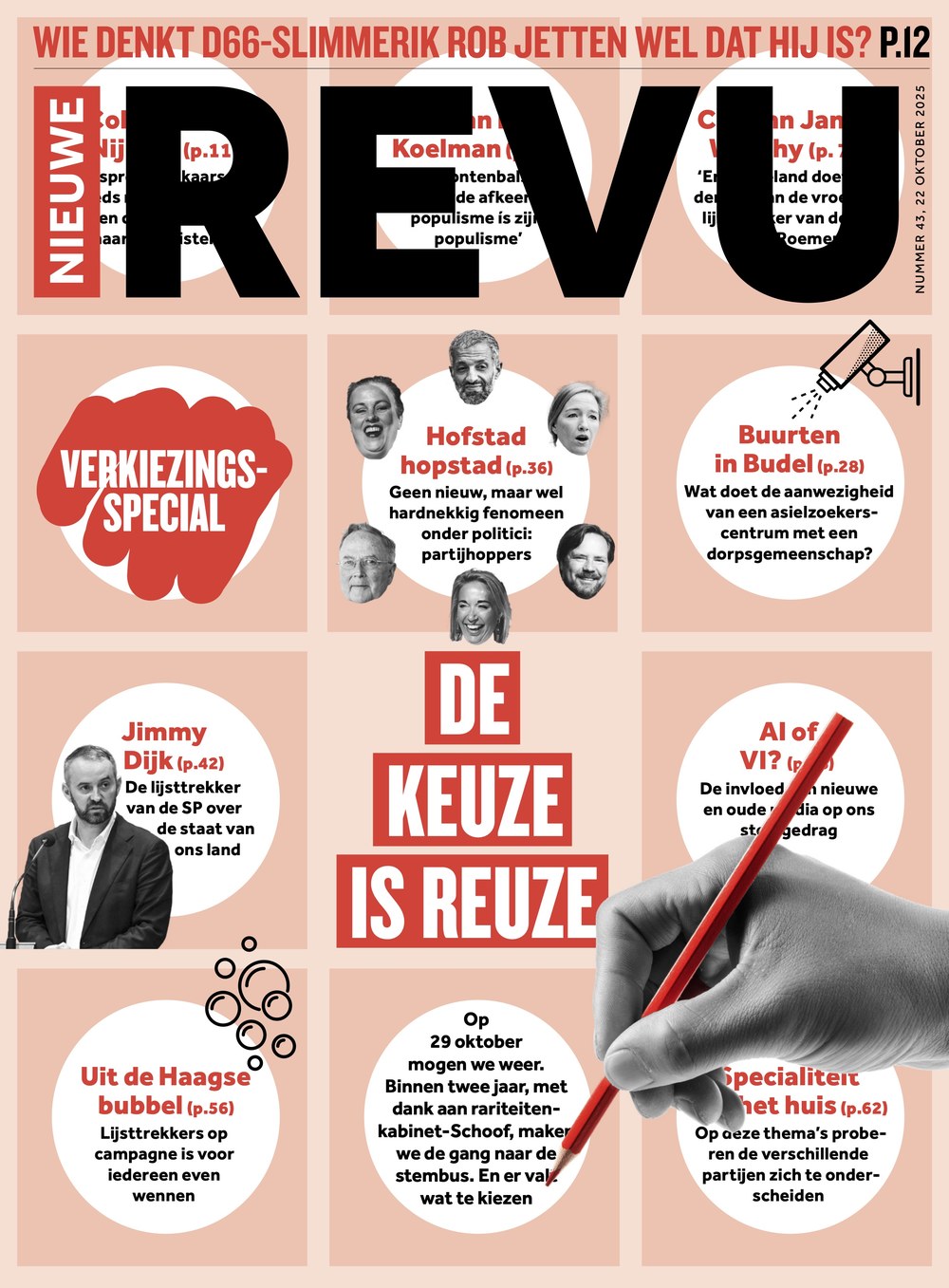 Nieuwe Revu Magazin Niederlande 2025-43 Jimmy Dijk Rob Jetten Koelman