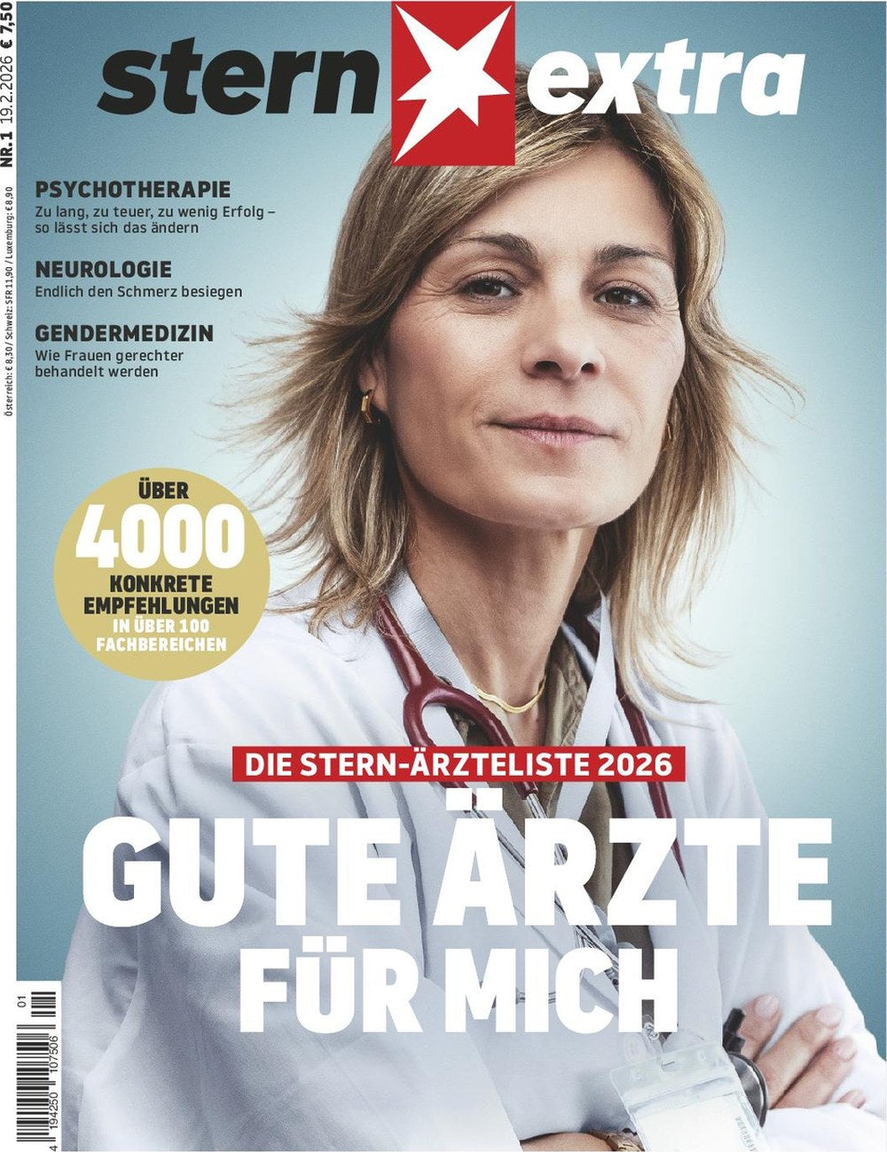 Stern Extra Magazin Deutschland 2026-01 Deutsche Gesundheitswesen Bestenliste Der Ärzte 2026 Psychotherapie