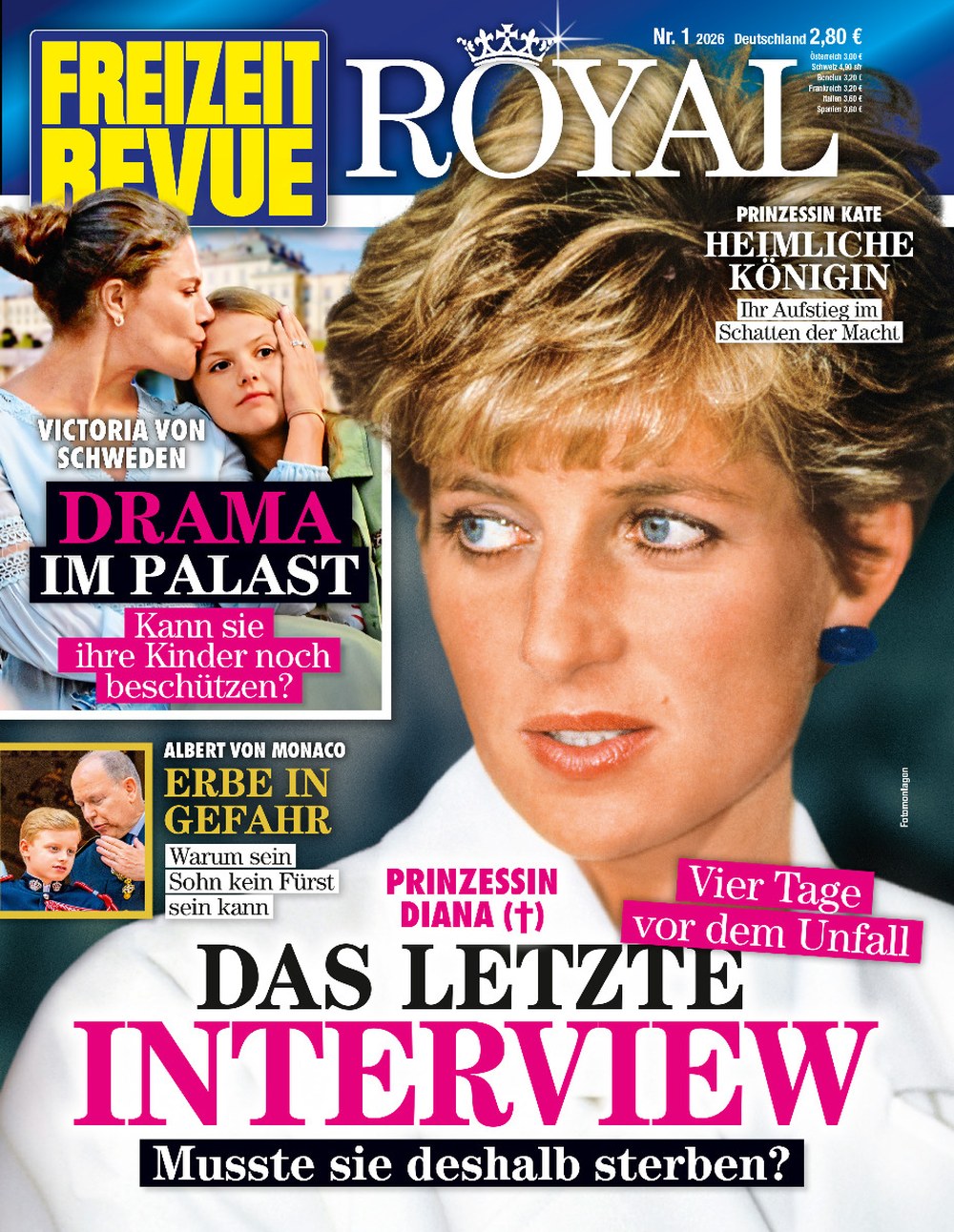 Freizeit Revue Royal Magazin Deutschland 2026-01 Diana, Princess Of Wales Catherine, Princess Of Wales Victoria, Crown Princess Of Sweden Albert II, Prince Of Monaco