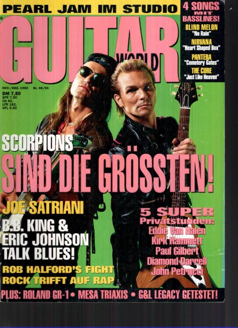 Guitar World Magazin Deutschland 1993-11+12 Scorpions Joe Satriani B.B. King Eric Johnson Eddie Van Halen #06