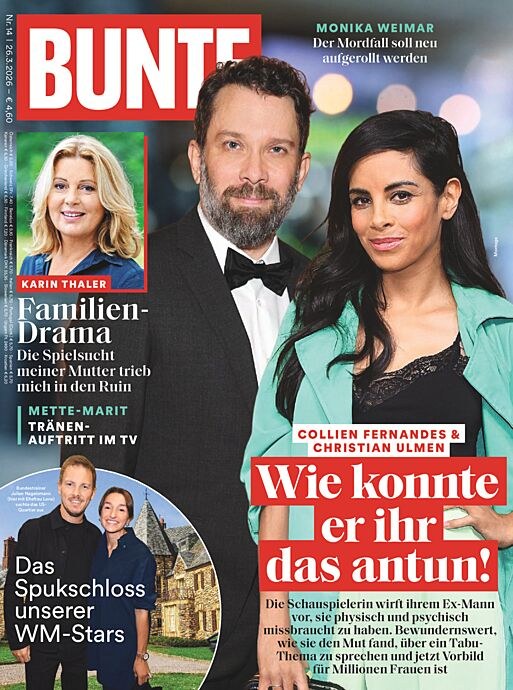 Bunte Magazin Deutschland 2026-14 Collien Ulmen-Fernandes Christian Ulmen Karin Thaler Mette-Marit Monika Weimar