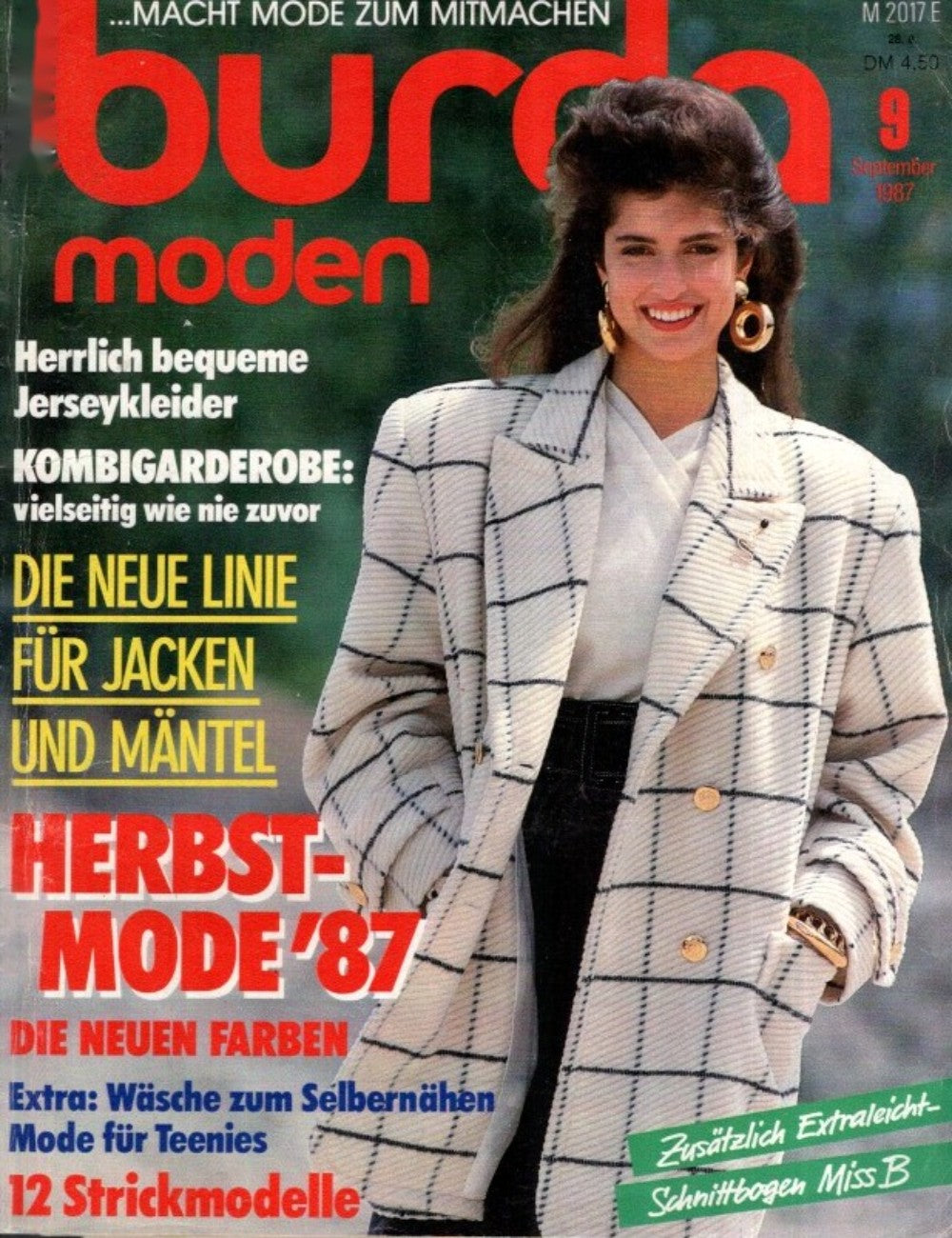 Burda Moden Magasin Tyskland 1987-09