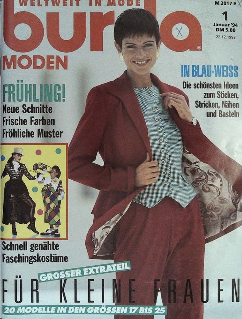 Burda Moden Magazin Deutschland 1994-01 Frühlingsmode Schnittmuster Faschingskostüme
