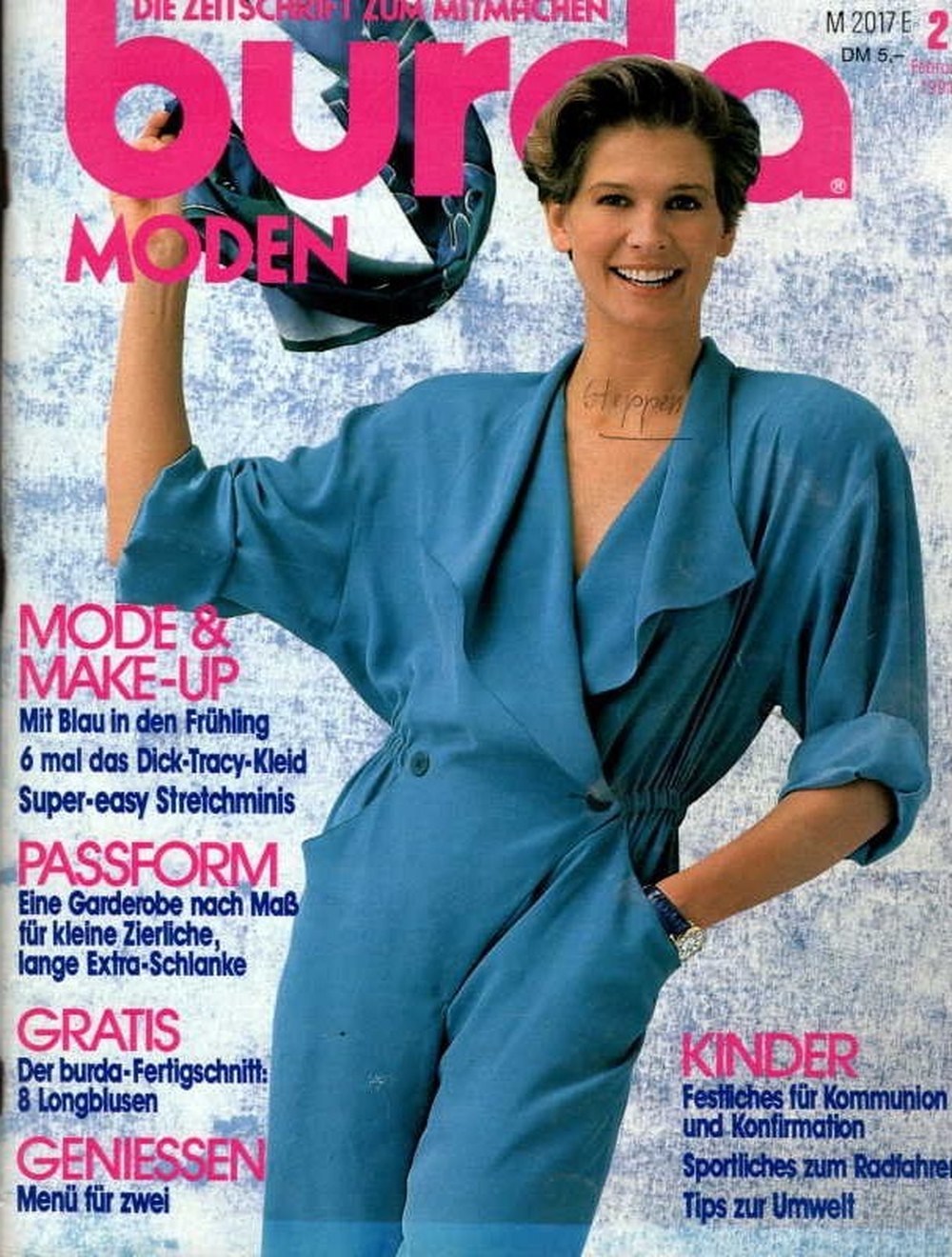 Burda Moden Magazin Deutschland 1991-02 Mode Make-up Frühling