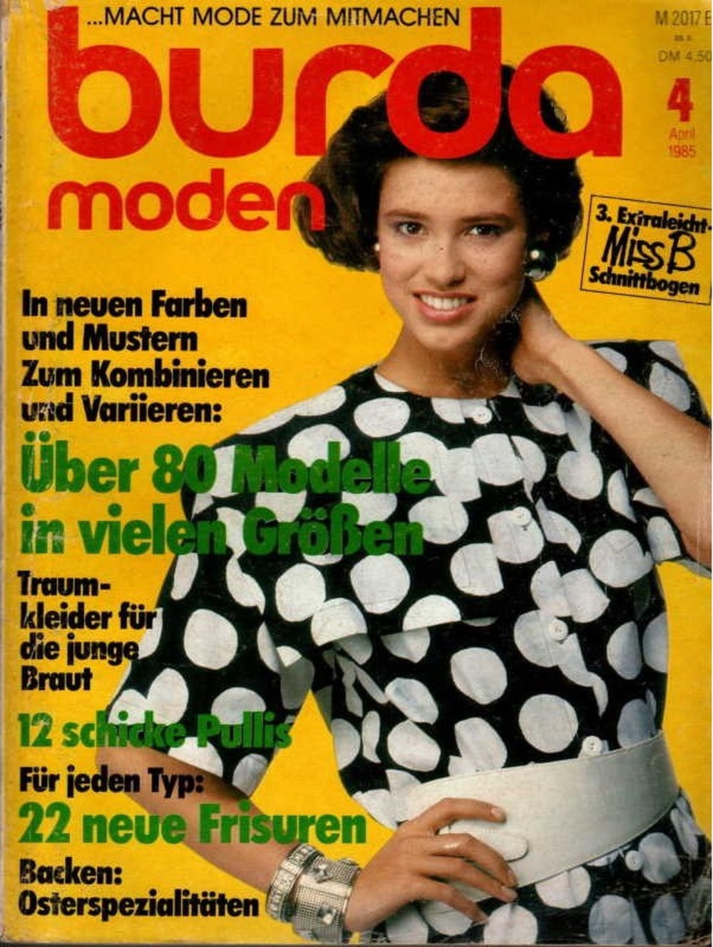 Burda Moden Magazin Deutschland 1985-04 Schnittmuster Frühlingsmode Brautkleid