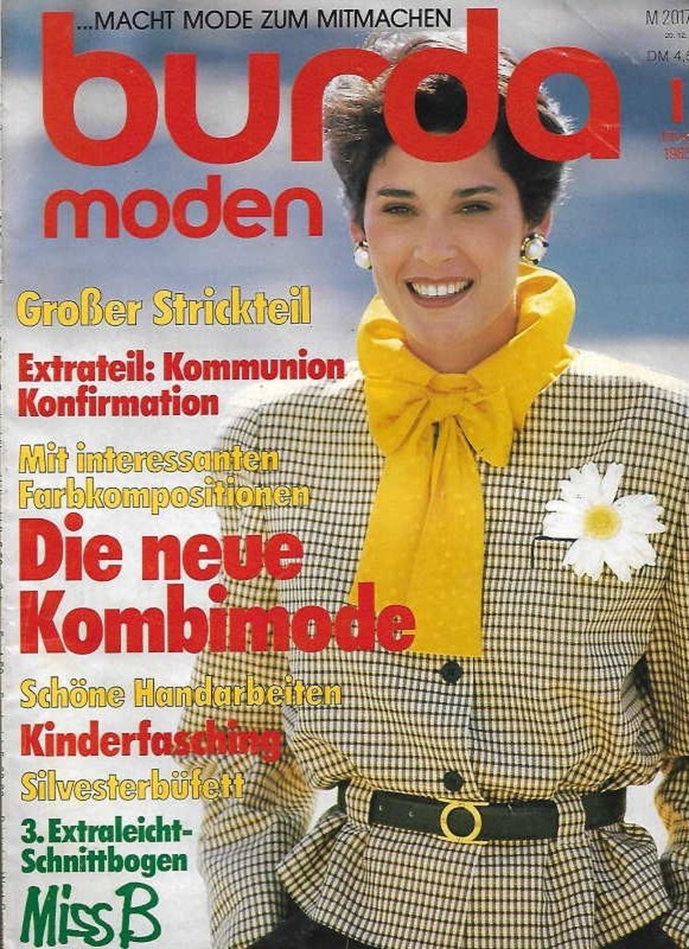 Burda Moden Magazin Deutschland 1985-01 Kombimode Stricken Kommunion