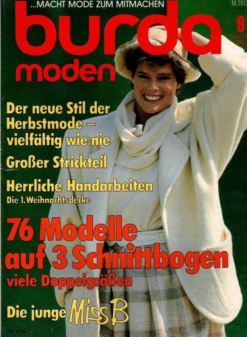 Burda Moden Magazin Deutschland 1984-09 Herbstmode Stricken Handarbeiten