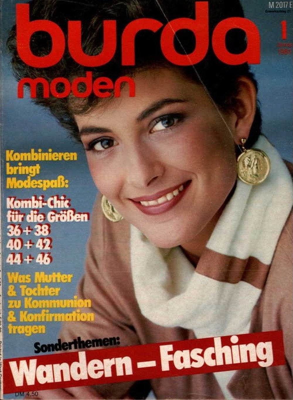 Burda Moden Revista Alemania 1984-01 Edición original