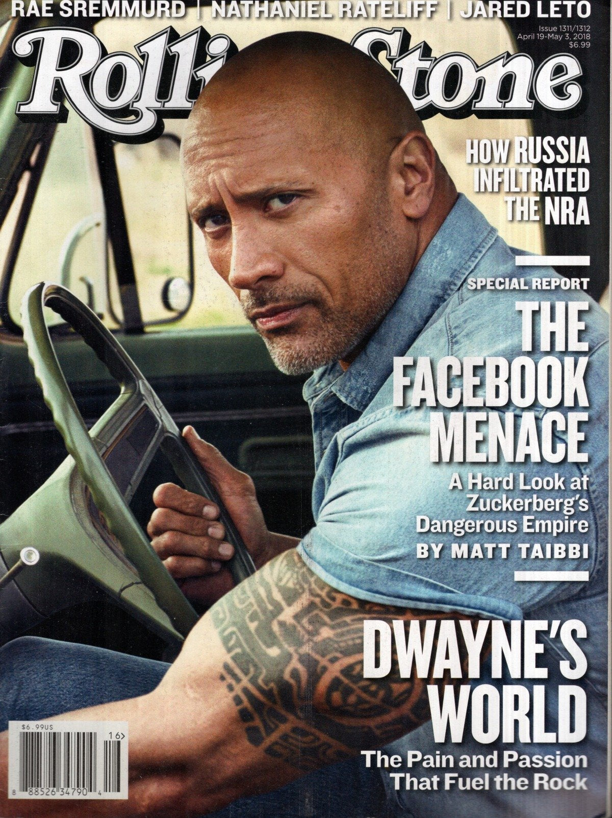 Rolling Stone Magazin USA 2018 #1311 Dwayne Johnson Rae Sremmurd Nathaniel Rateliff Jared Leto
