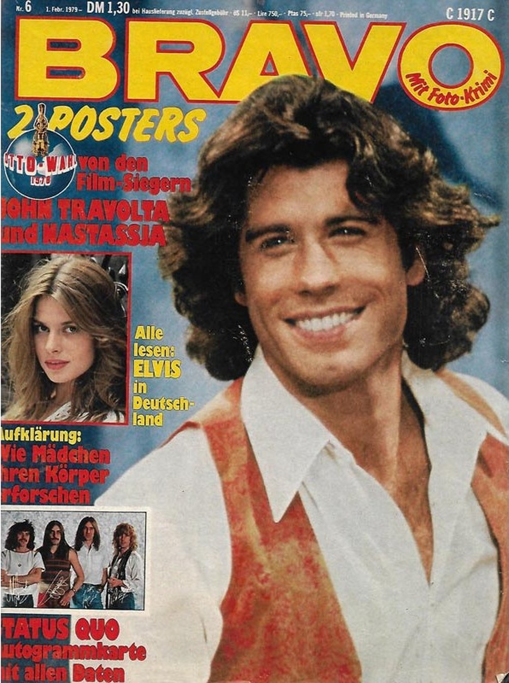 Bravo Magazin Deutschland 1979-06 John Travolta Nastassja Kinski Status Quo