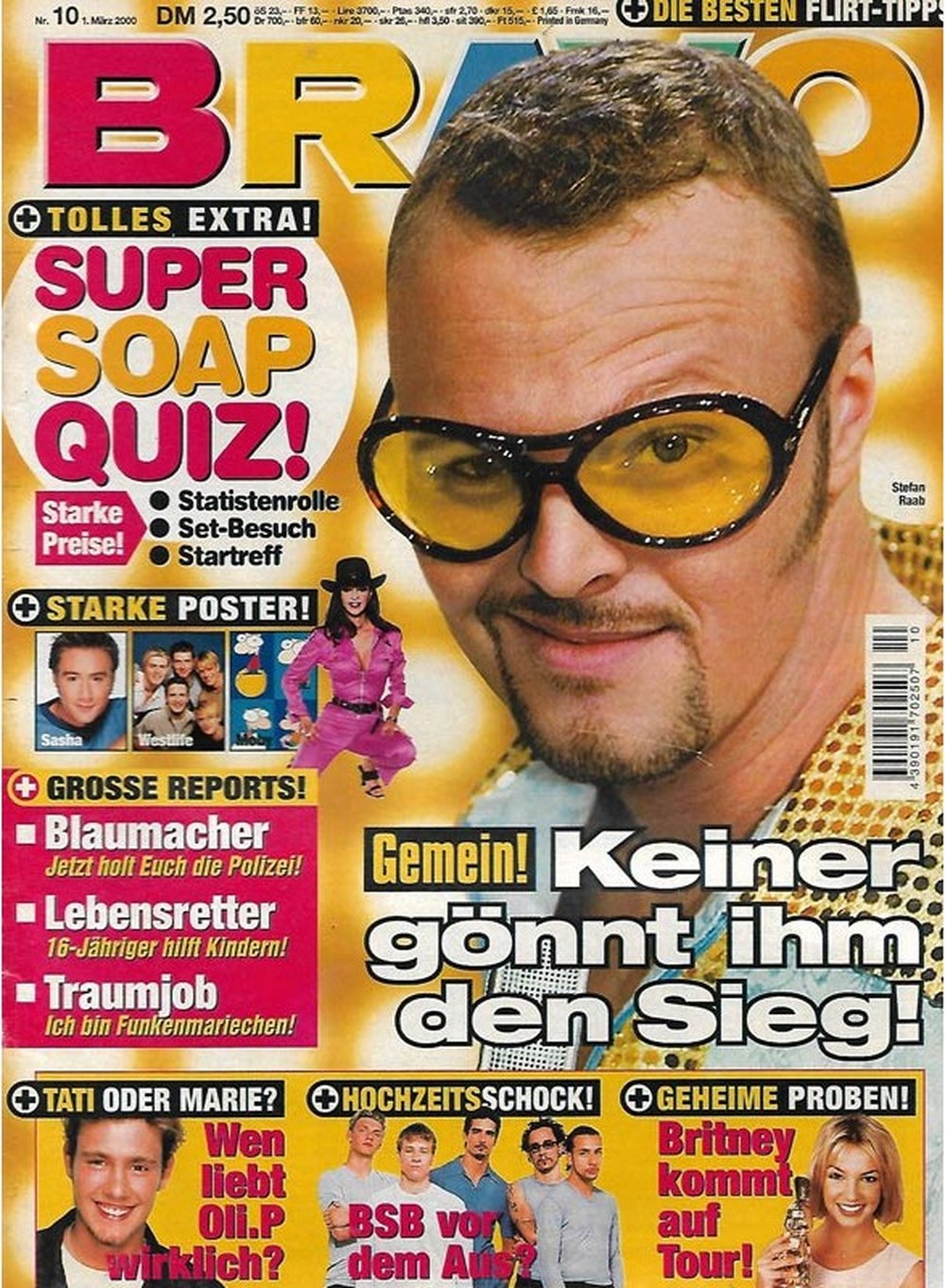 Bravo Magazin Deutschland 2000-10 Stefan Raab Oli P Britney Spears Sasha Backstreet Boys