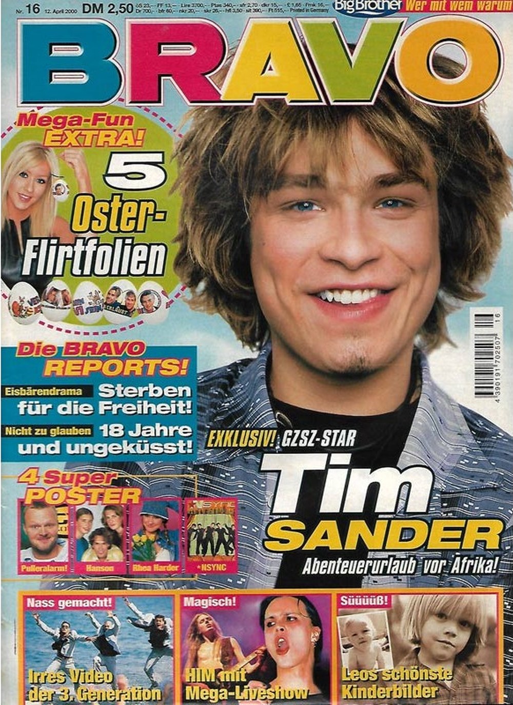 Bravo Magazin Deutschland 2000-16 Tim Sander Christina Aguilera Leonardo DiCaprio Hanson NSYNC
